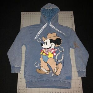 Disney Loungefly. Unisex. Lightweight Hoodie. Blue Acid Wash Color. Size Small.
